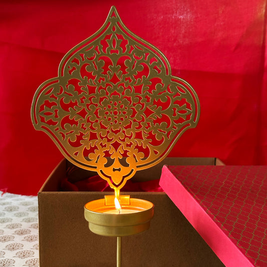 ATMAN INDIAN MOTIF TEA LIGHT HOLDER