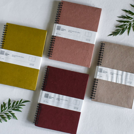 ASSORTED SPIRAL HARDCOVER DIARY - Pune Handmade Papers
