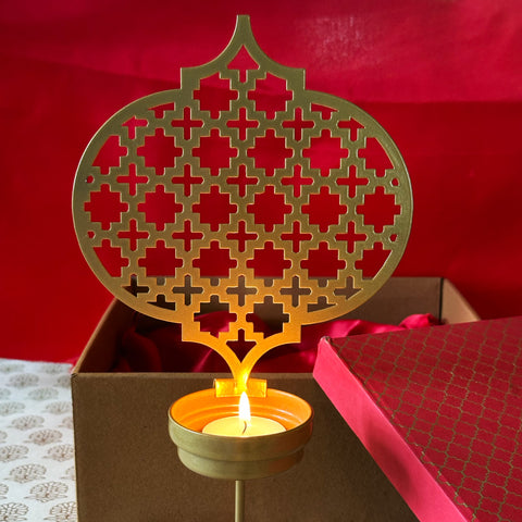 ATMAN INDIAN MOTIF TEA LIGHT HOLDER
