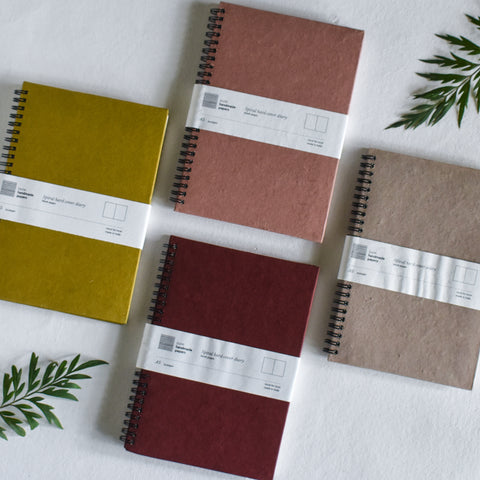 ASSORTED SPIRAL HARDCOVER DIARY - Pune Handmade Papers
