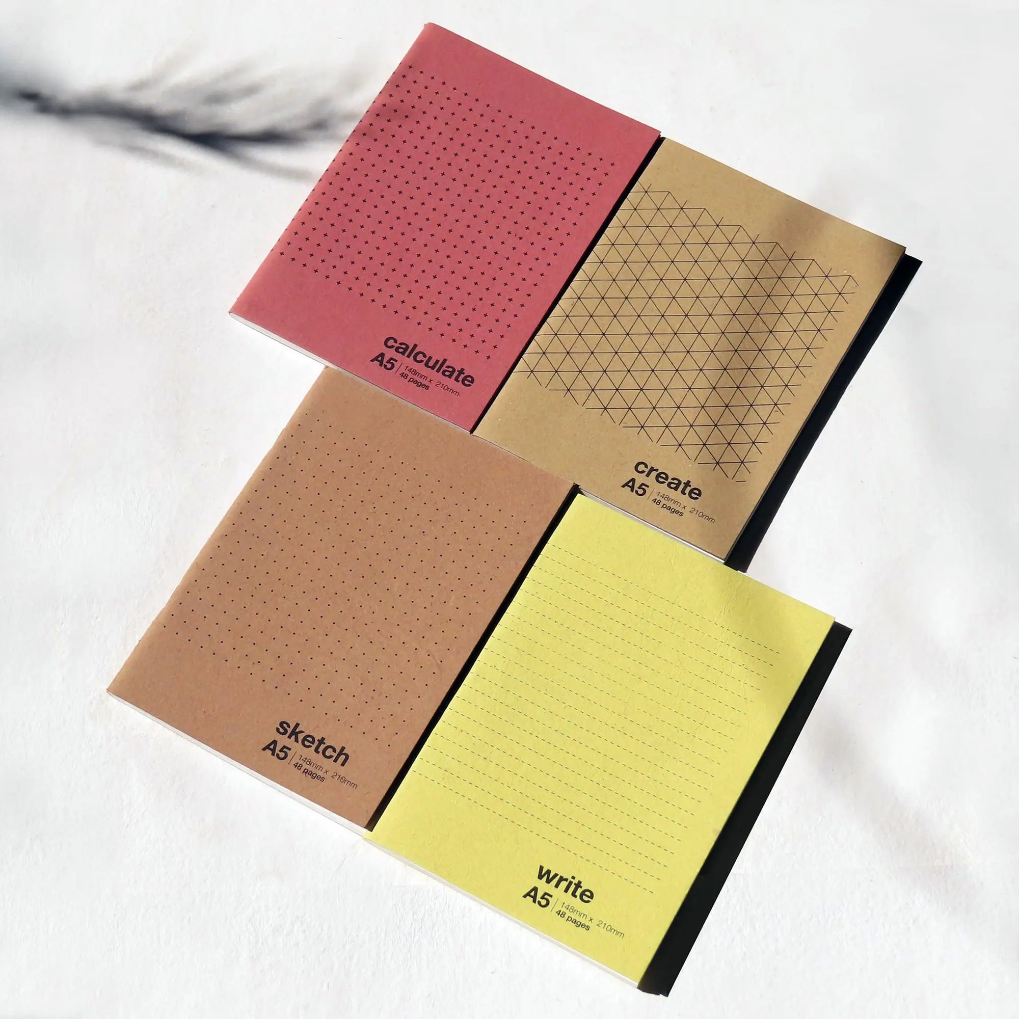 Grooved Notebook GEOMETRIC NOTEBOOKS - A5 - Pune Handmade Papers
