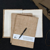 JUTE DECKLED NOTEBOOK A5 - Pune Handmade Papers